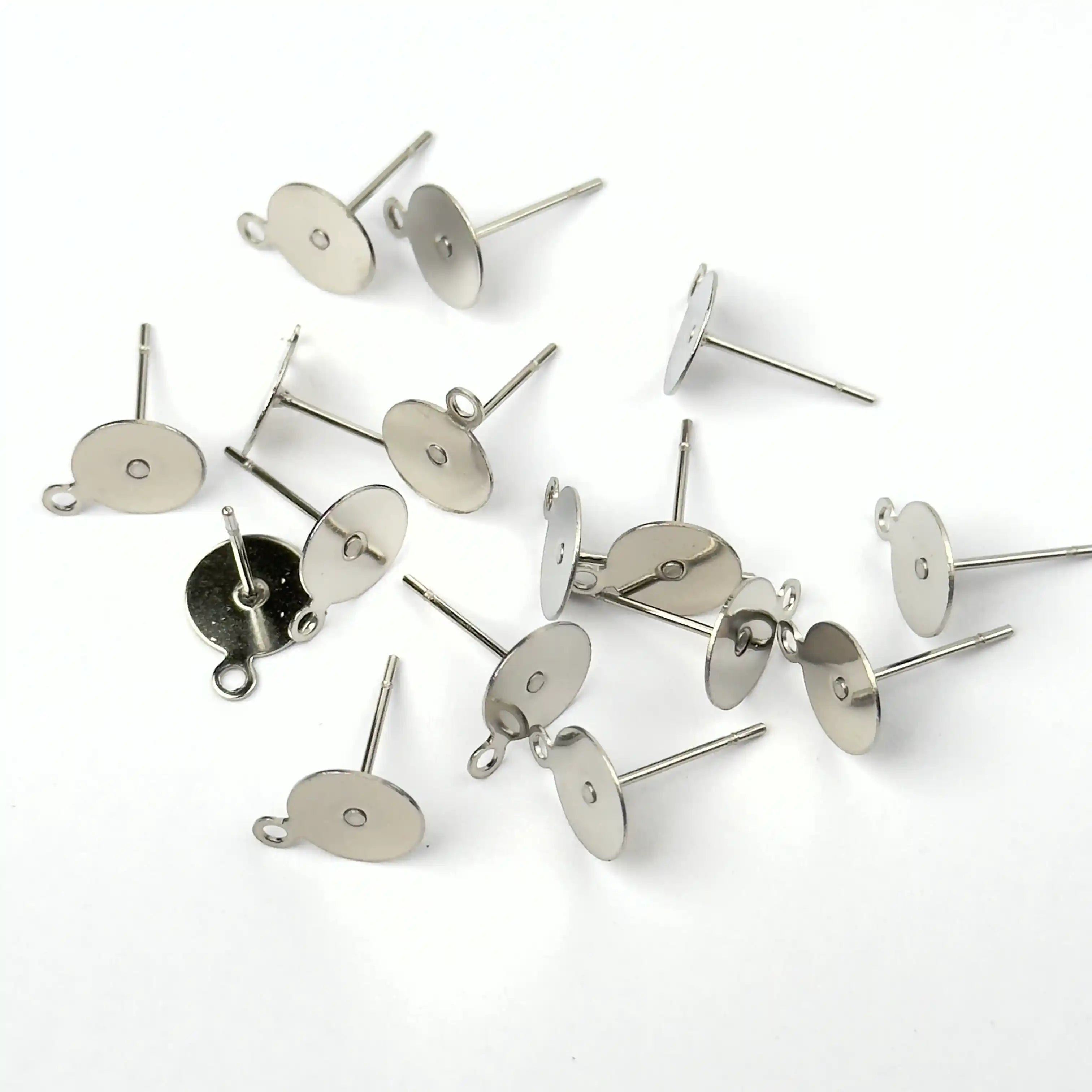 7 Paia Orecchini A Perno Con Retro Piatto – Acciaio Inox Ipoallergenico – Zirconia Cubica AAA – Da 2 A 8 Mm – Per Uomo E Donna – Cartilagine, Helix, Trago