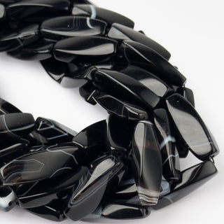 Perle di Agata Botswana 32x12mm Twist