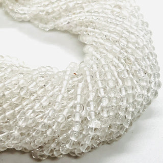 filo di cristallo di rocca naturale 3 mm - Perle Pietre Dure per Bigiotteria e Gioielli