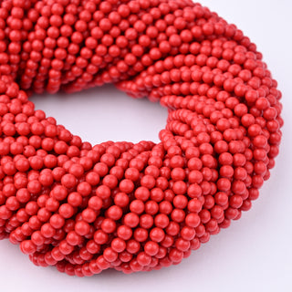Perline Corallo Rosso Bambù Tondo 3mm