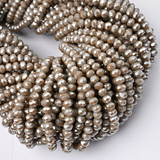 Cristalli Rondella Tortora Perlatol 4mm - Filo da 40 cm | Sarobidy