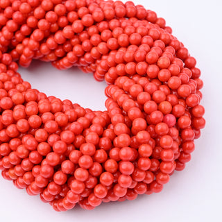 Perline Corallo Bambù Tondo 4mm