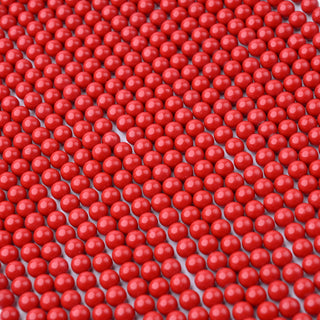 Perline Corallo Rosso Bambù Tondo 4mm