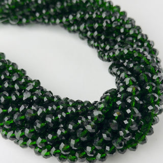 filo di cristallo cipolla 8 mm colore trasparente Verde Foresta