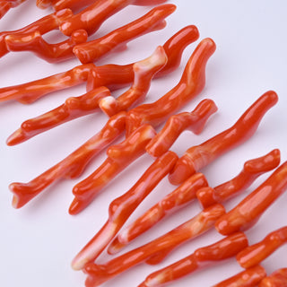 Rami Corallo in Arancio Vermiglio con Venatura Bianca 47-32mm - Sarobidy