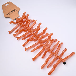 Rami Corallo Arancione Bruciato Marmorizzato 47-32mm - Sarobidy