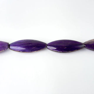 Perle in Resina Ovale Viola - 60 x 25 mm - Perle per Bigiotteria e Gioielli fai da te