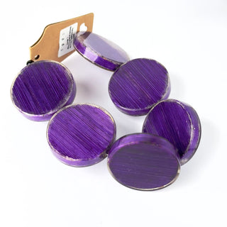 Perle in Resina Tondo Viola - 40 mm - Perle per Bigiotteria e Gioielli fai da te