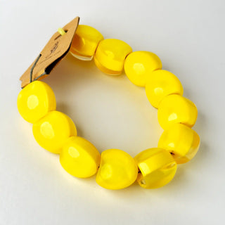 Perle in Resina Cuore Giallo - 23 mm - Perle per Bigiotteria e Gioielli fai da te