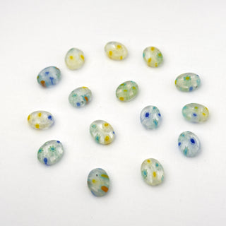 Perline Millefiori Artigianali Multicolore Ovale 10x8mm