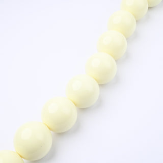 Perle in Resina Tonde 25mm Avorio - Filo da 25 cm | Sarobidy