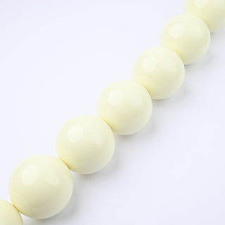 Perle in Resina Tonde 30mm Avorio - Filo da 25 cm | Sarobidy