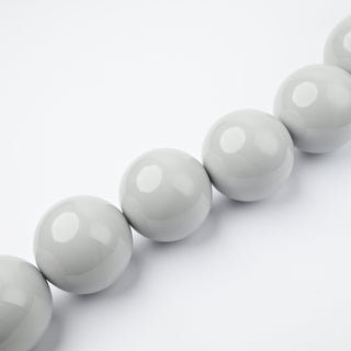 Perle in Resina Tonde 30mm Grigio - Filo da 25 cm | Sarobidy
