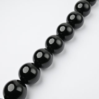 Perle in Resina Tonde 25mm Nero - Filo da 25 cm | Sarobidy