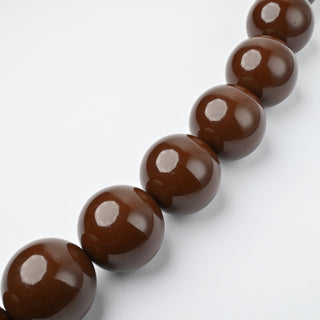 Perle in Resina Tonde 30mm Marrone - Filo da 25 cm | Sarobidy