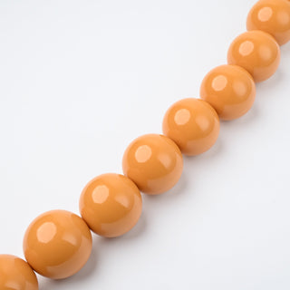 Perle in Resina Tonde 25mm Giallo Ocra - Filo da 25 cm | Sarobidy