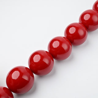 Perle in Resina Tonde 30mm Rosso Scuro - Filo da 25 cm | Sarobidy