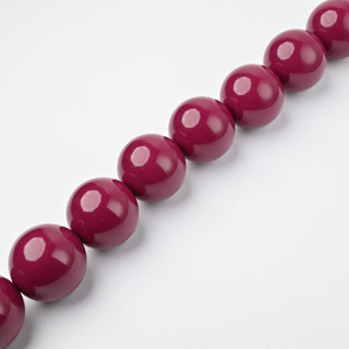 Perle in Resina Tonde 25mm Viola Ciclamino - Filo da 25 cm | Sarobidy