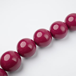 Perle in Resina Tonde 30mm Viola Ciclamino - Filo da 25 cm | Sarobidy