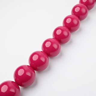 Perle in Resina Tonde 25mm Fucsia - Filo da 25 cm | Sarobidy