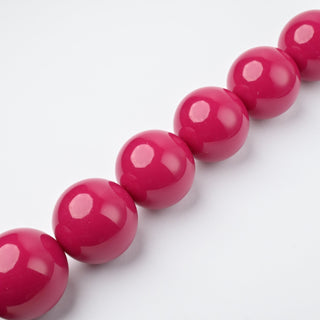 Perle in Resina Tonde 30mm Fucsia - Filo da 25 cm | Sarobidy