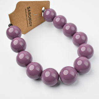 Perle in Resina Tonde 20mm Malva - Filo da 25 cm | Sarobidy