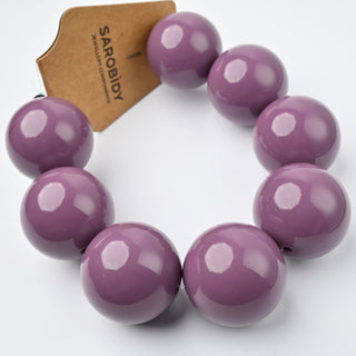 Perle in Resina Tonde 30mm Malva - Filo da 25 cm | Sarobidy