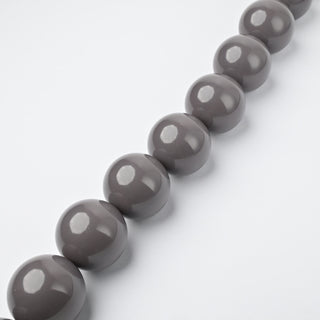 Perle in Resina Tonde 25mm Grigio Violaceo - Filo da 25 cm | Sarobidy