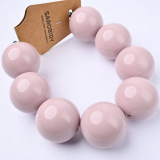 Perle in Resina Tonde 30mm Lilla - Filo da 25 cm | Sarobidy