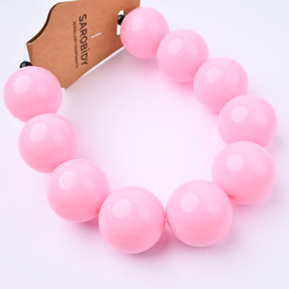 Perle in Resina Tonde 25mm Rosa - Filo da 25 cm | Sarobidy