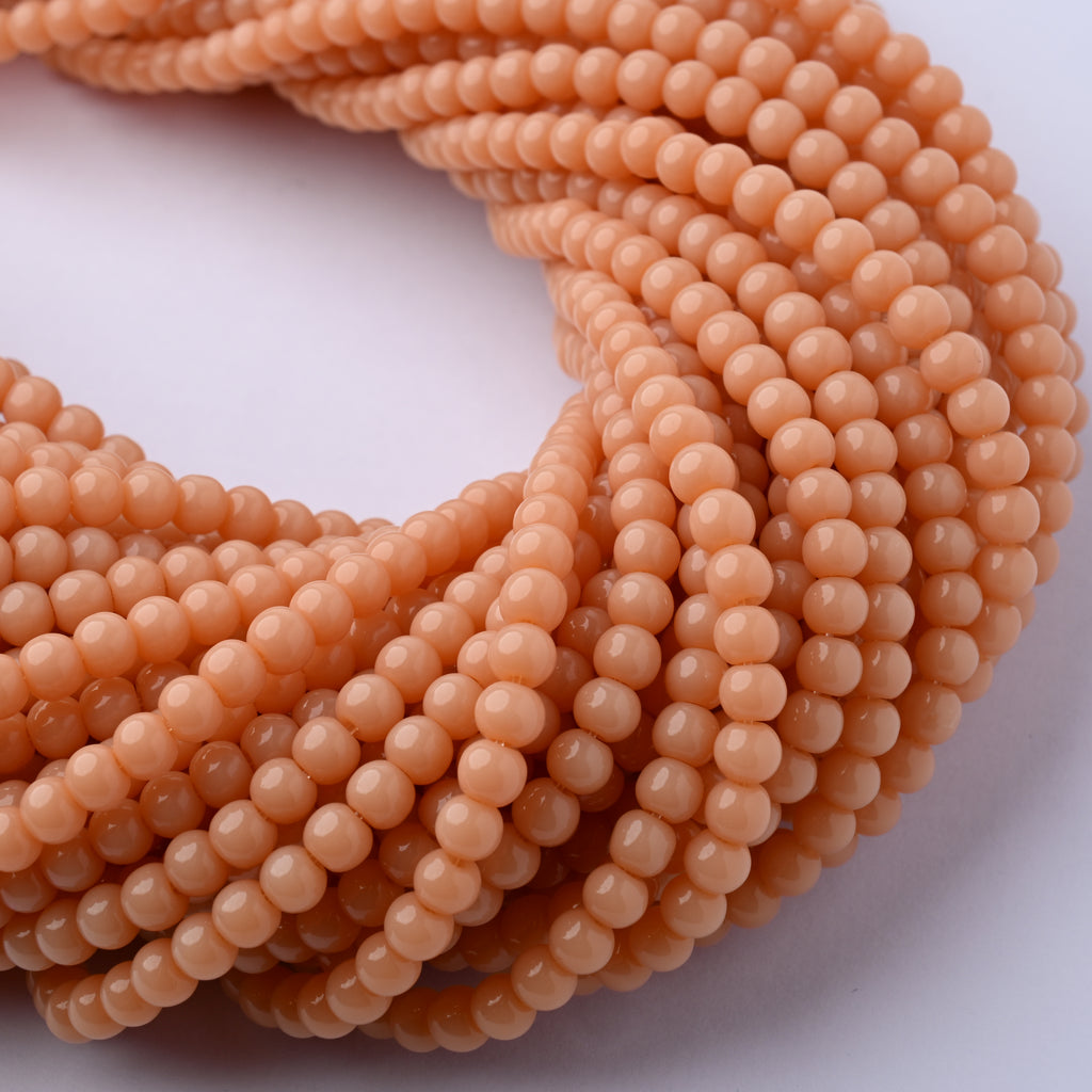 Perle in Pasta di Vetro Tondo Pesca 4mm – Sarobidy - Componenti per ...