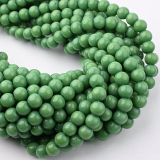 Perle in Pasta di Vetro Tondo Verde Pistacchio 8mm