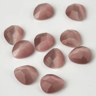 Cabochon Occhi di Gatto Goccia Lilla 11x10mm per bigiotteria e gioielli fai da te