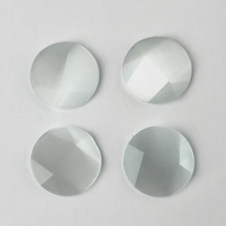 Cabochon Occhi di Gatto Tondo Bianco 18mm per bigiotteria e gioielli fai da te