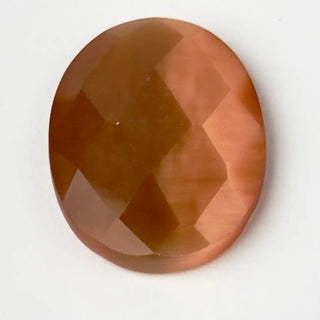 Cabochon Occhi di Gatto Ovale Marrone Chiaro 40x30mm per bigiotteria e gioielli fai da te