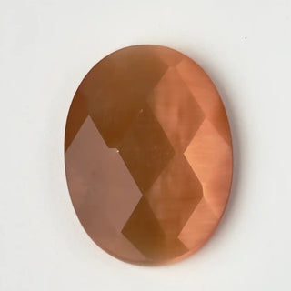 Cabochon Occhi di Gatto Ovale Marrone Chiaro 40x30mm per bigiotteria e gioielli fai da te