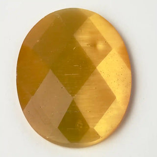 Cabochon Occhi di Gatto Ovale Giallo 40x30mm per bigiotteria e gioielli fai da te