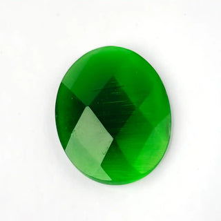 Cabochon Occhi di Gatto Ovale Verde 40x30mm per bigiotteria e gioielli fai da te