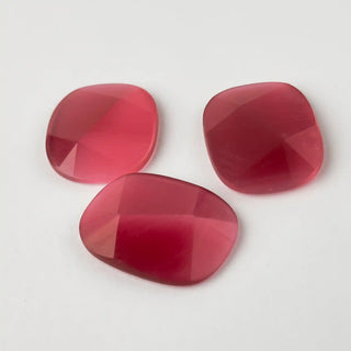 Cabochon Occhi di Gatto Rettangolare Fucsia 25x21mm per bigiotteria e gioielli fai da te