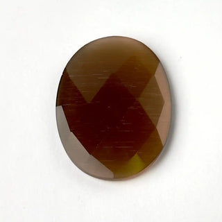 Cabochon Occhi di Gatto Ovale Marrone 40x30mm per bigiotteria e gioielli fai da te