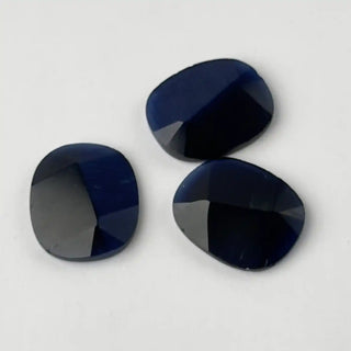 Cabochon Occhi di Gatto Rettangolare Blu 25x21mm per bigiotteria e gioielli fai da te