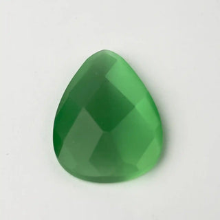 Cabochon Occhi di Gatto Goccia Verde 48x25mm per bigiotteria e gioielli fai da te