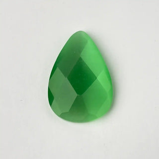 Cabochon Occhi di Gatto Goccia Verde 48x25mm per bigiotteria e gioielli fai da te