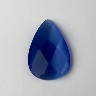 Cabochon Occhi di Gatto Goccia Blu Dodger 48x25mm per bigiotteria e gioielli fai da te