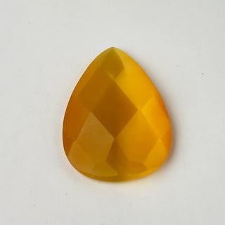 Cabochon Occhi di Gatto Goccia Giallo 48x25mm per bigiotteria e gioielli fai da te