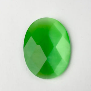 Cabochon Occhi di Gatto Ovale Verde Chiaro 40x30mm per bigiotteria e gioielli fai da te