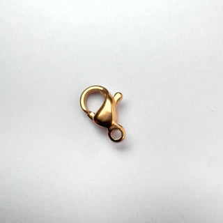 Chiusura Moschettone in Acciaio Oro Rosa 11x7mm - 8 pz - Minuteria per Bigiotteria e Gioielli fai da te