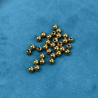 Distanziatore in Acciaio Oro 4mm (Foro 1mm) - 30 pz - Minuteria per Bigiotteria e Gioielli fai da te