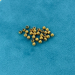 Distanziatore in Acciaio Oro 3mm (Foro 0,8mm) - 30 pz - Minuteria per Bigiotteria e Gioielli fai da te