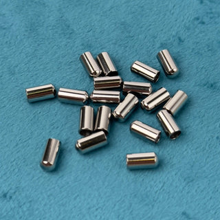 Terminale in Acciaio Lisci da Incollare per Cordoncino 8x4mm (2,5mm Interno) - 20 pz - Minuteria per Bigiotteria e Gioielli fai da te